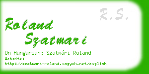 roland szatmari business card