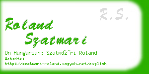 roland szatmari business card